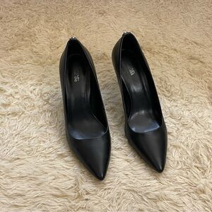 Michael Kors Black Leather Pointed Toe Heels